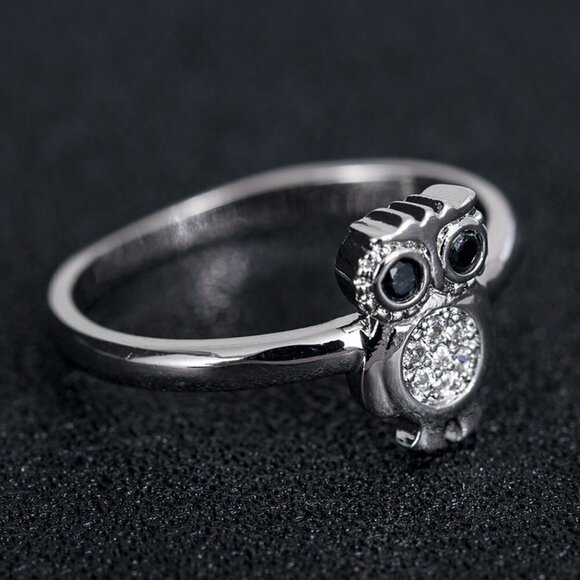 🎀  925 Silver Plated 3A CZ Cute Ring for Men Women, FB16FA1042 - Picture 3 of 6